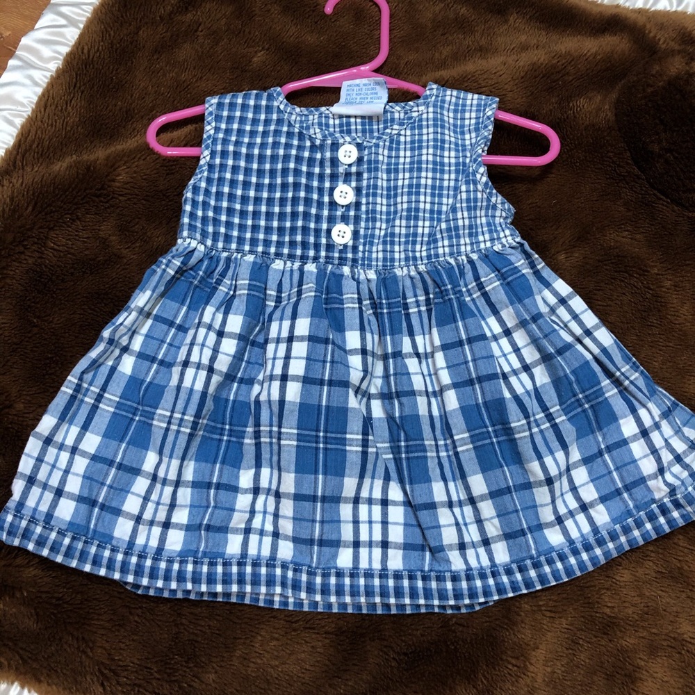 Blue jean sun dress for little girls